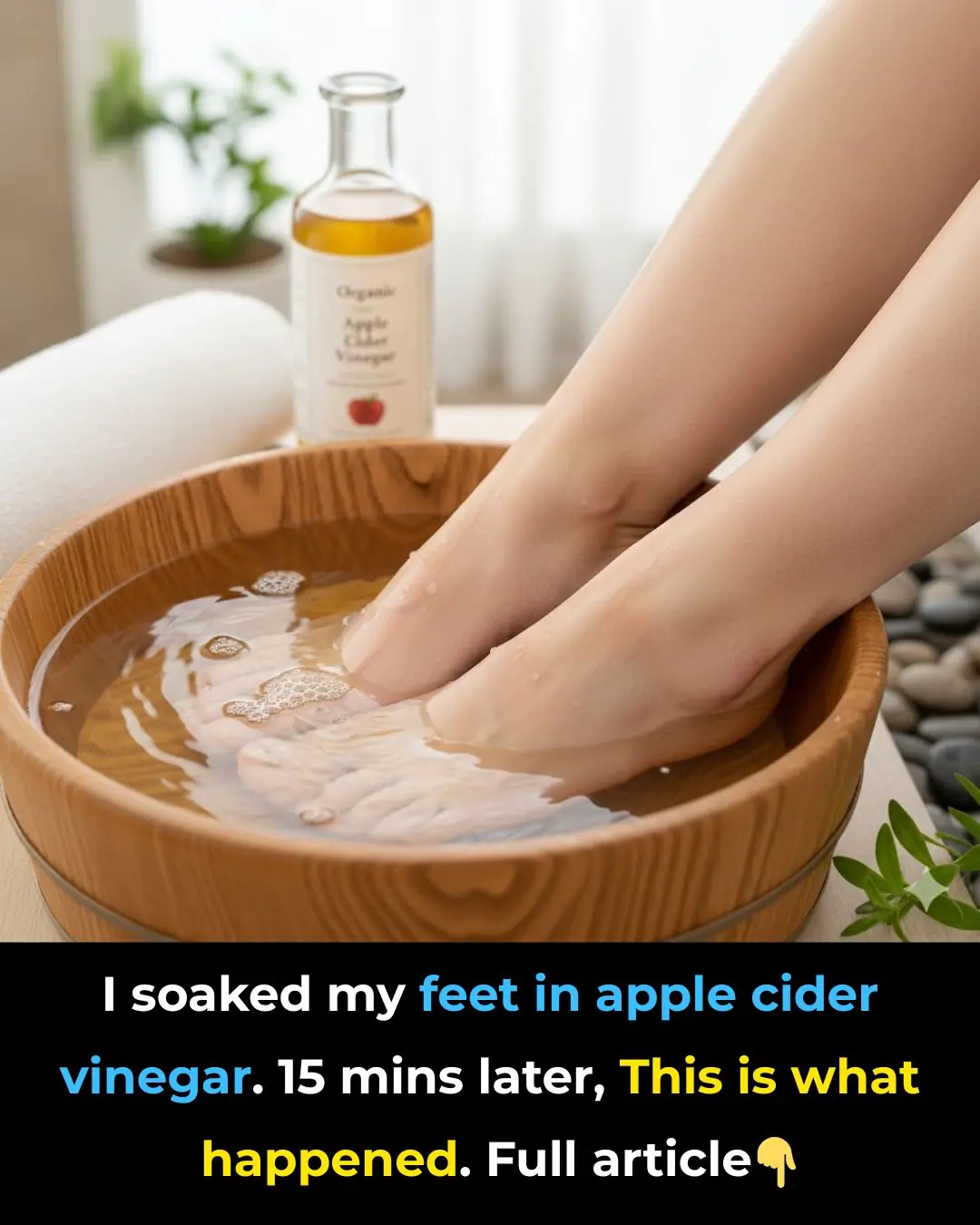 I soaked my feet in apple cider vinegar. 15 mins later, this is what happened
