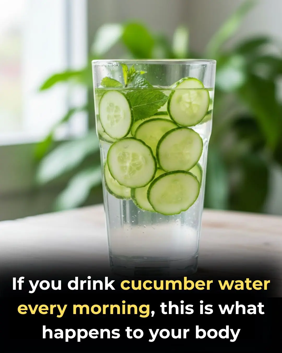 If you drink cucumber water every morning, this is what happens to your body