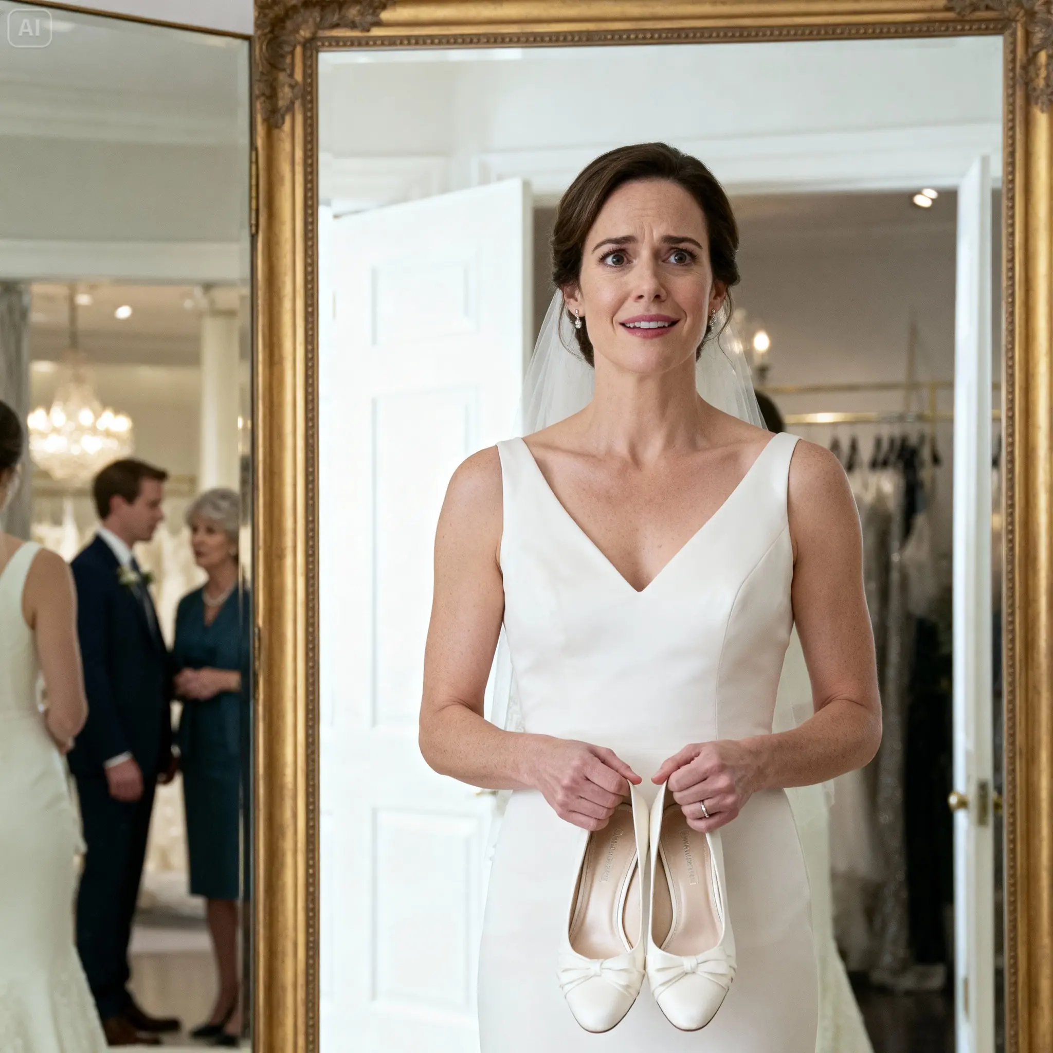 While trying on wedding shoes, I overheard my mother-in-law say: “Are you sure she doesn’t suspect anything? We want to take her apartment and her money. Then we’ll send her to a mental asylum!” I was speechless. Then I smiled…