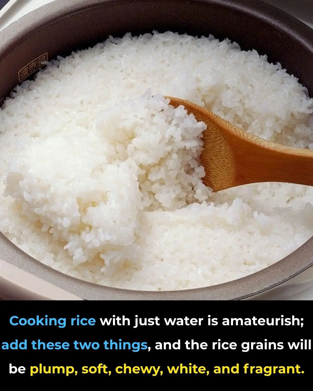 Cooking rice with just water is amateurish; add these two things, and the rice grains will be plump, soft, chewy, white, and fragrant.