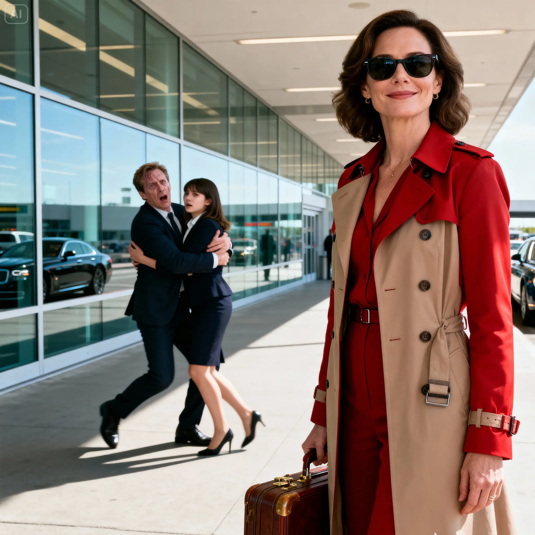 I had just landed, suitcase still in my hand, when I froze. There he was—my ex-husband—holding his secretary like they belonged together. Then his eyes met mine.