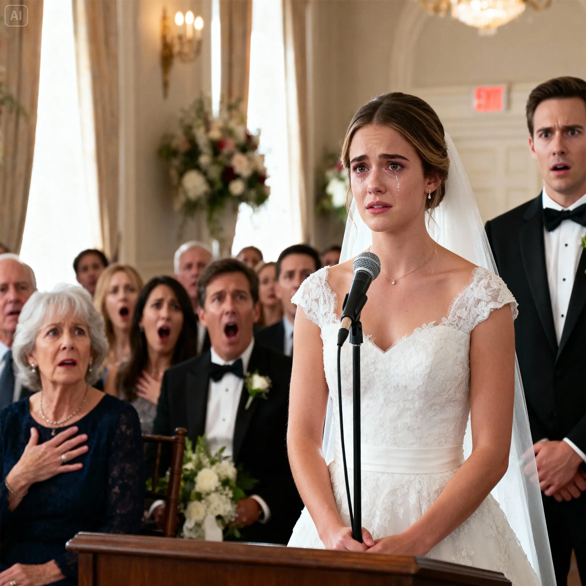 AN HOUR BEFORE THE CEREMONY, I OVERHEARD MY FIANCÉ WHISPER TO HIS MOM: ‘I DON’T CARE ABOUT HER—I ONLY WANT HER MONEY.’