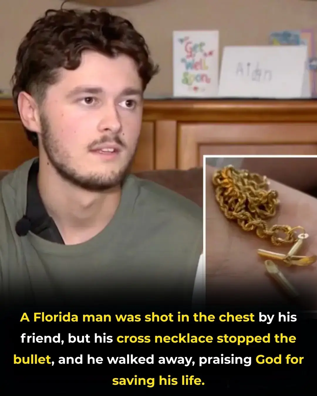 Florida Man Survives Chest Gunshot After Necklace Deflects Bullet