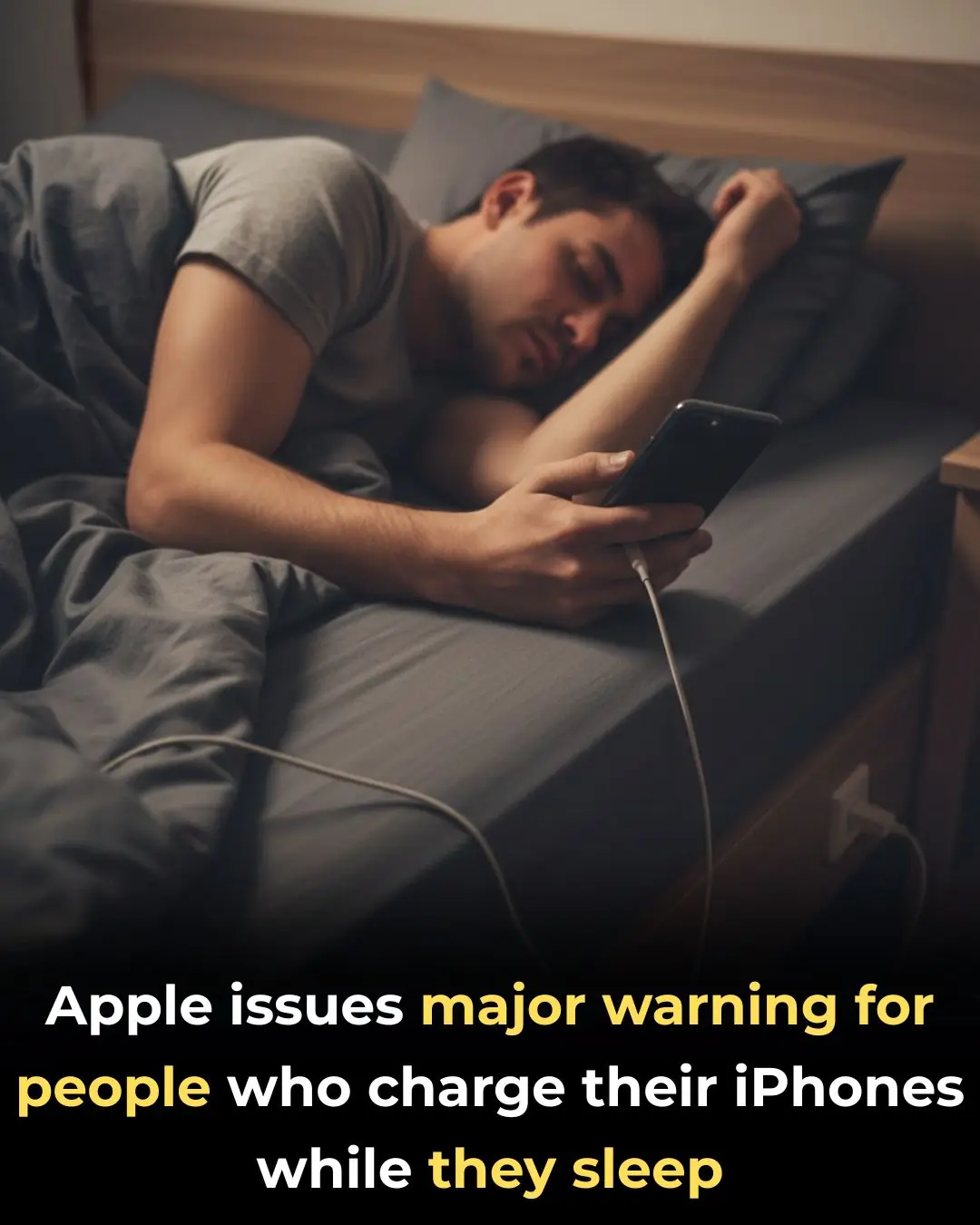 Apple issues major warning for people who charge their iPhones while they sleep