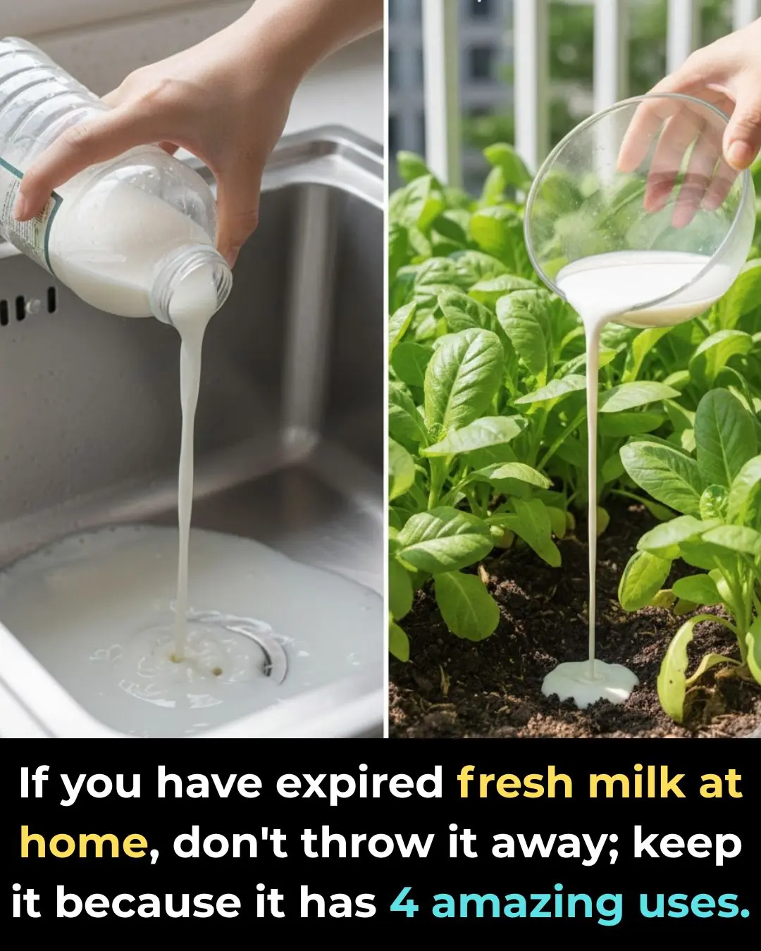 If you have expired fresh milk at home, don't throw it away, keeping it has 4 great uses