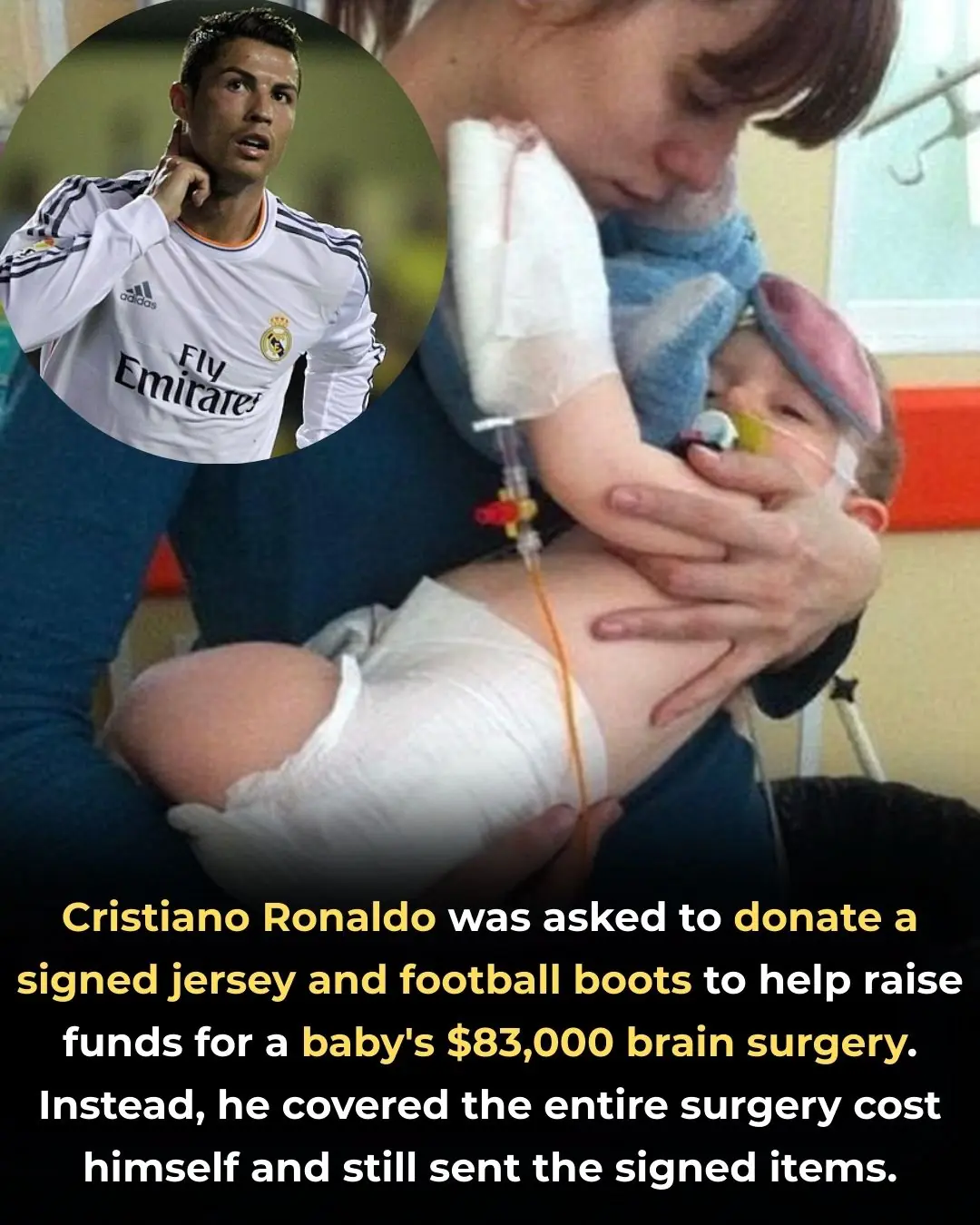 Cristiano Ronaldo Pays for Life-Saving Surgery for Baby After Family’s Plea