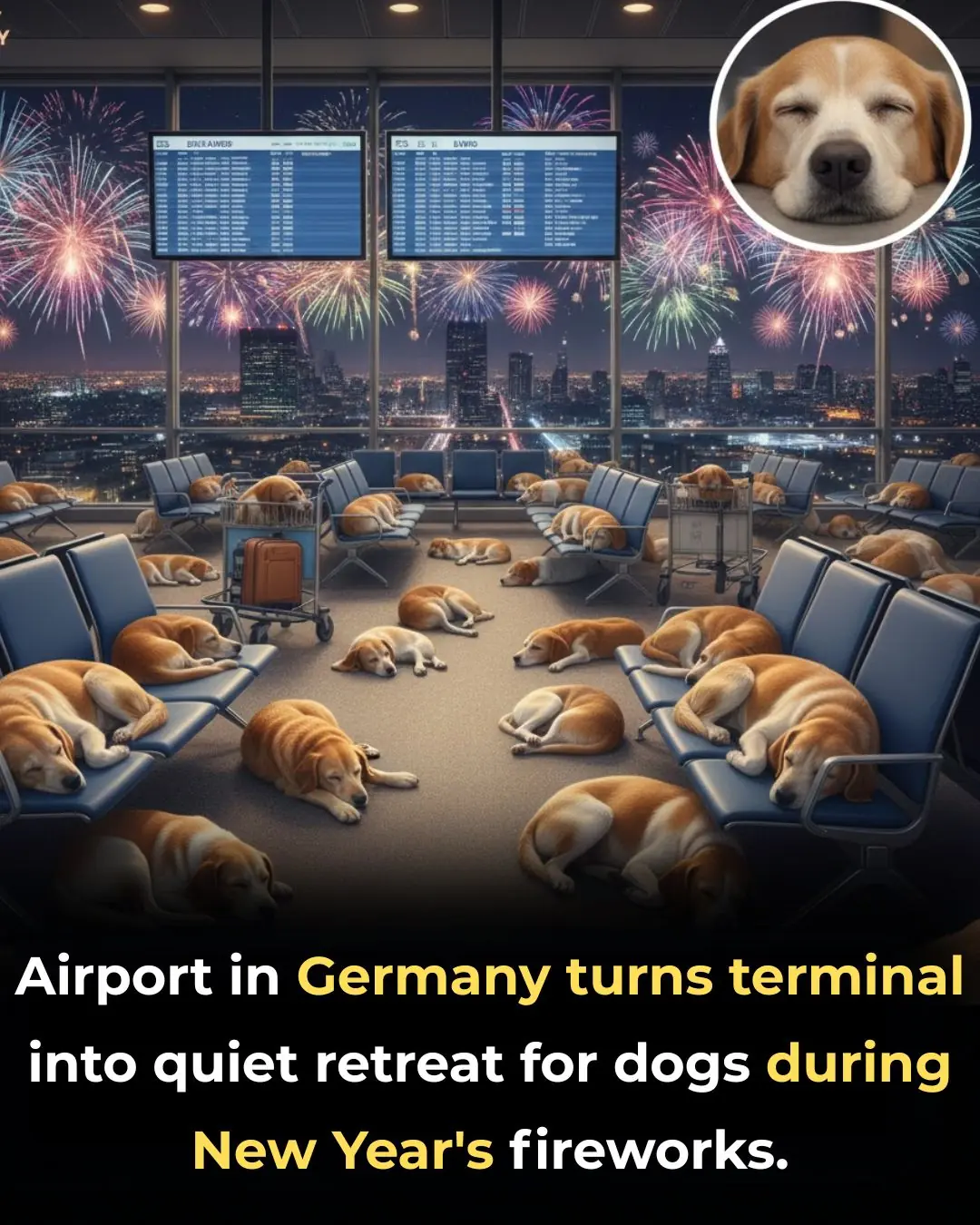 German Airports Become Safe Havens for Dogs on Fireworks-Filled New Year’s Eve
