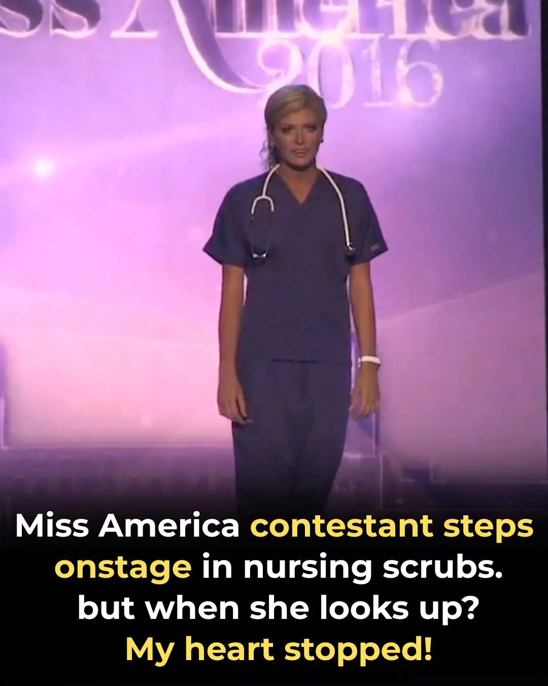 Miss America Contestant Stuns the Stage by Wearing Nursing Scrubs, Delivering a Powerful Message Beyond Beauty
