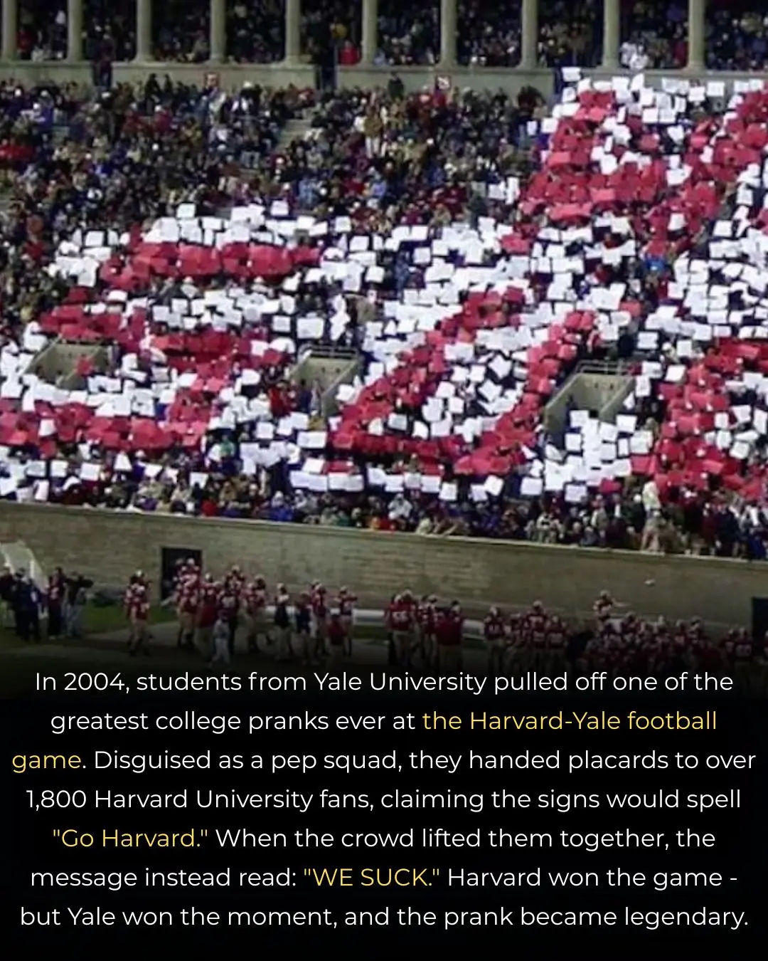The Legendary 2004 Harvard–Yale Prank That Outsmarted the Crowd and Made History