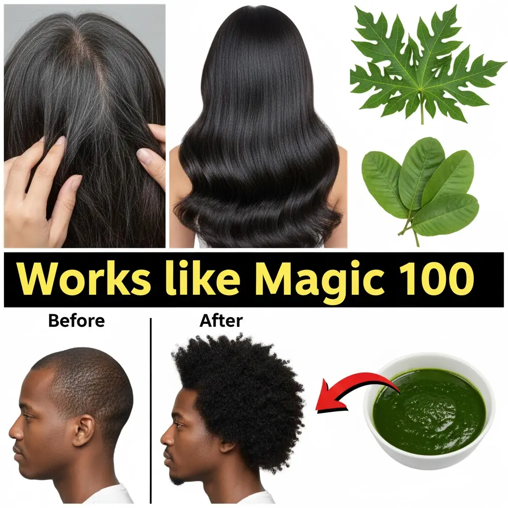 Crush Papaya Leaves Every Night – Your White Hair May Start Turning Dark and Growing Like Crazy by Morning