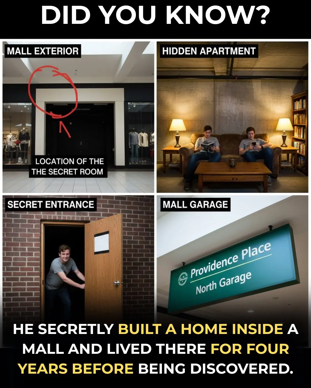 Hidden Apartment in a Mall: A Story of Resourcefulness 🏙️💡