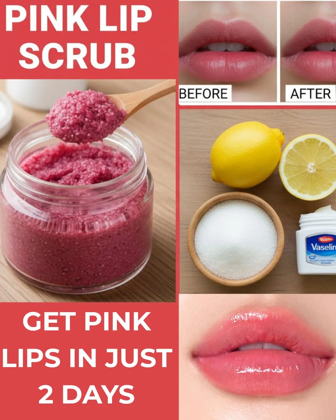 Get Soft, Pink Lips Naturally: A Simple DIY Scrub for Smoother Lips