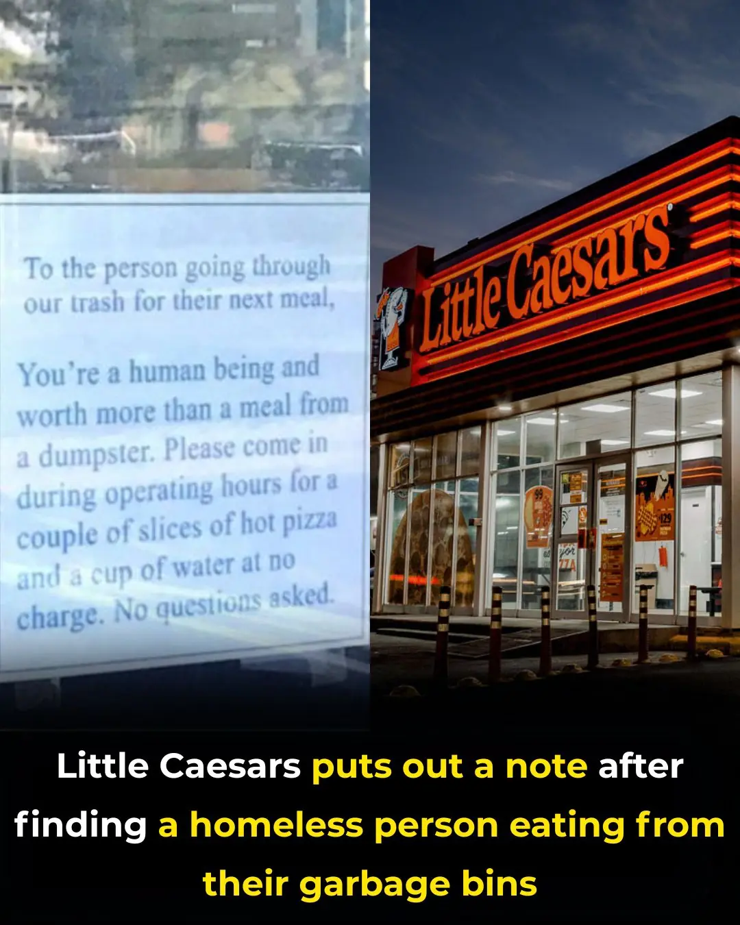 North Dakota Little Caesars Goes Viral for Inviting Hungry Strangers Inside After Trash Can Incident