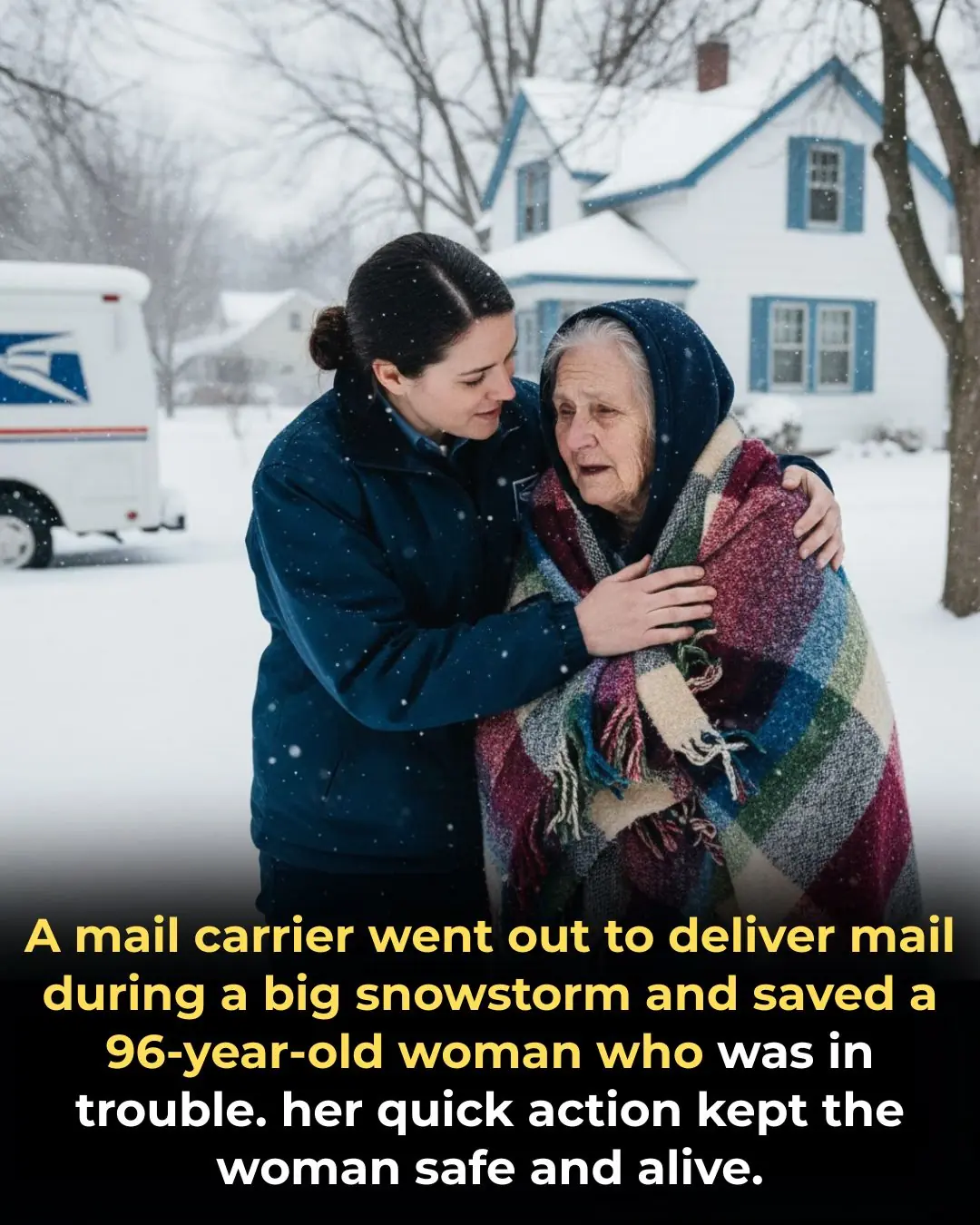 Braving the Storm: A Mail Carrier’s Act of Compassion ❄️💙