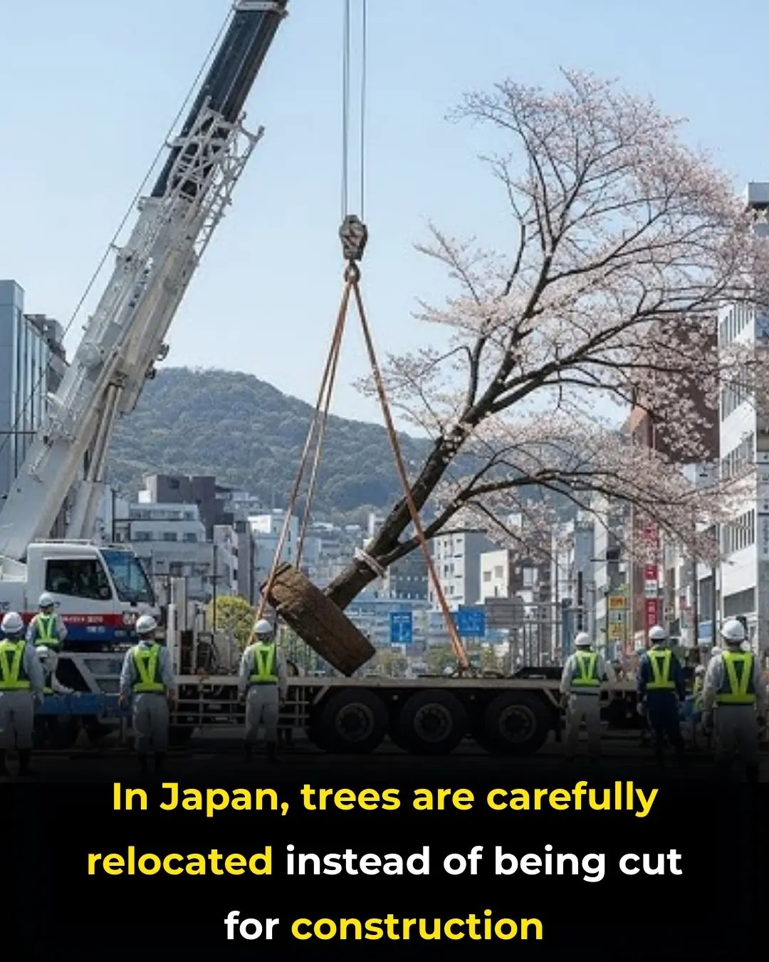 How Japan Preserves Nature by Relocating Trees Instead of Cutting Them Down