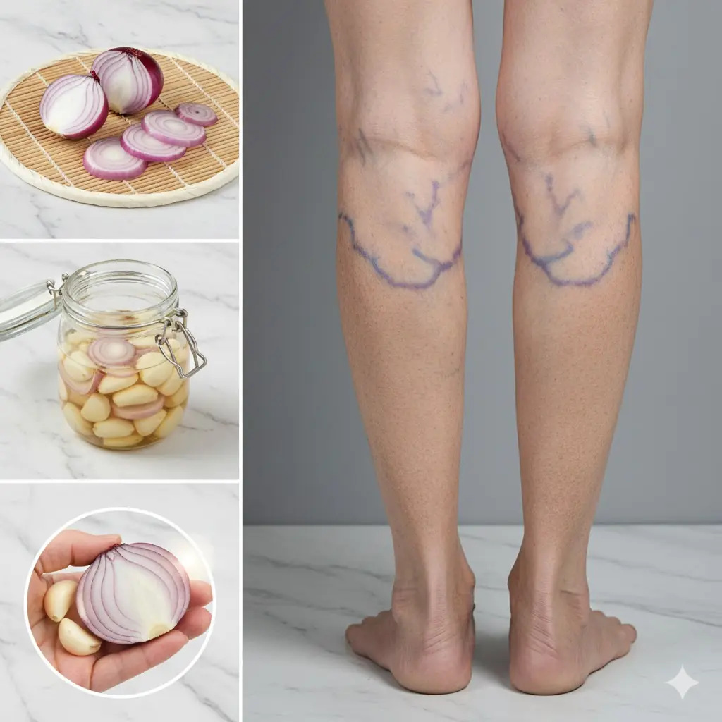 Say Goodbye to Varicose Veins Naturally: A Simple Garlic, Onion, and Olive Oil Remedy That May Offer Relief