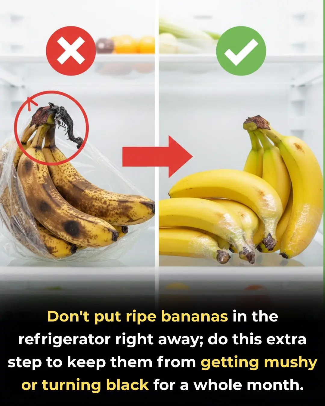 Don’t Put Ripe Bananas in the Refrigerator Right Away—Do This First to Keep Them Fresh Longer