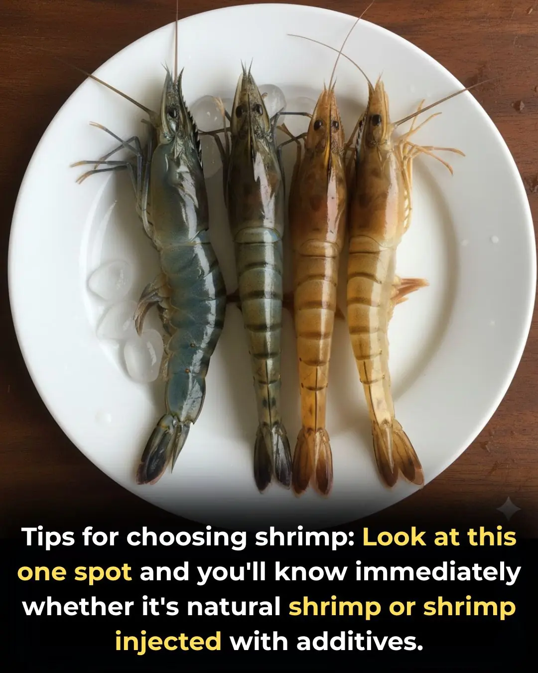 Tips for choosing shrimp: Look at this one spot and you'll know immediately whether it's natural shrimp or shrimp injected with additives.
