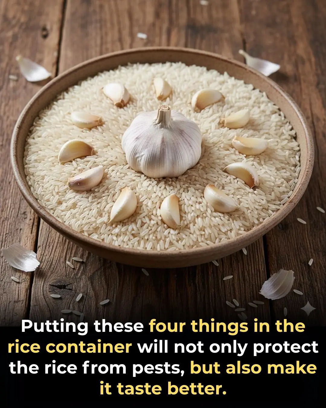 Putting these four things in the rice container will not only protect the rice from pests, but also make it taste better.