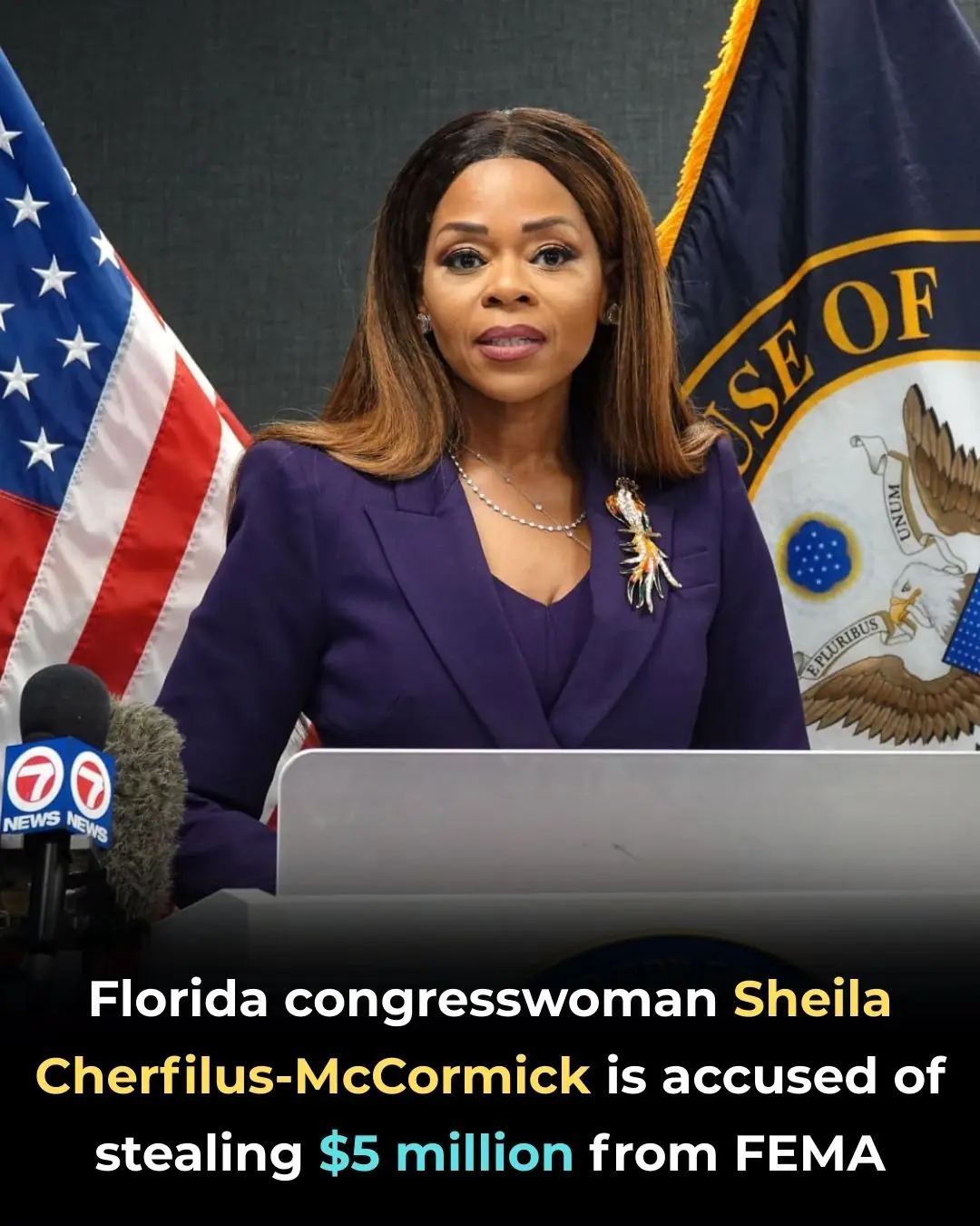 Rep. Sheila Cherfilus-McCormick of Florida charged with stealing FEMA money, using it for her campaign, DOJ says