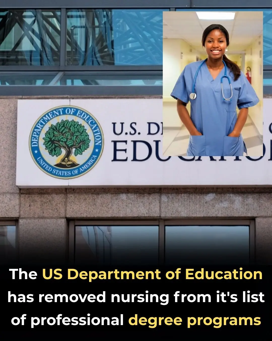 Department of Education says nursing is no longer a professional degree. See how it affects student loans