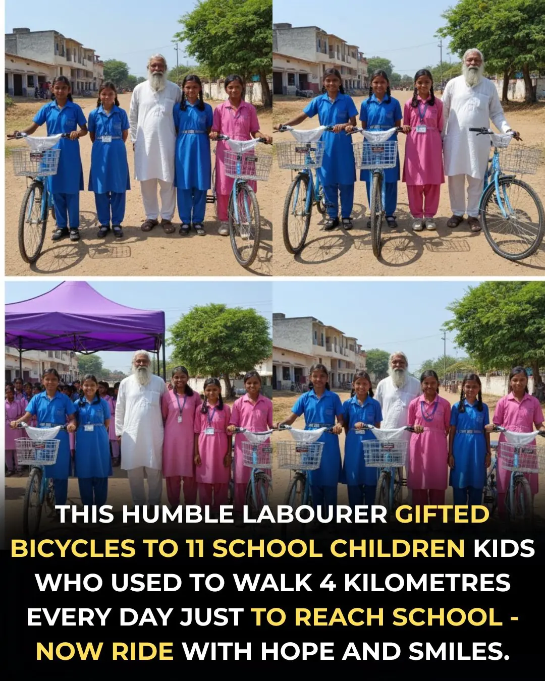 A Labourer’s Gift of Hope: The Inspiring Story of Anjiney Yadav 🚲❤️🇮🇳