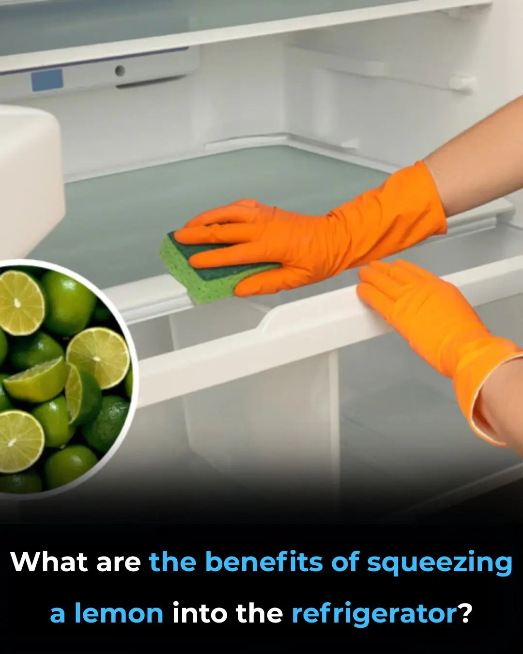 What are the benefits of squeezing a lemon into the refrigerator?