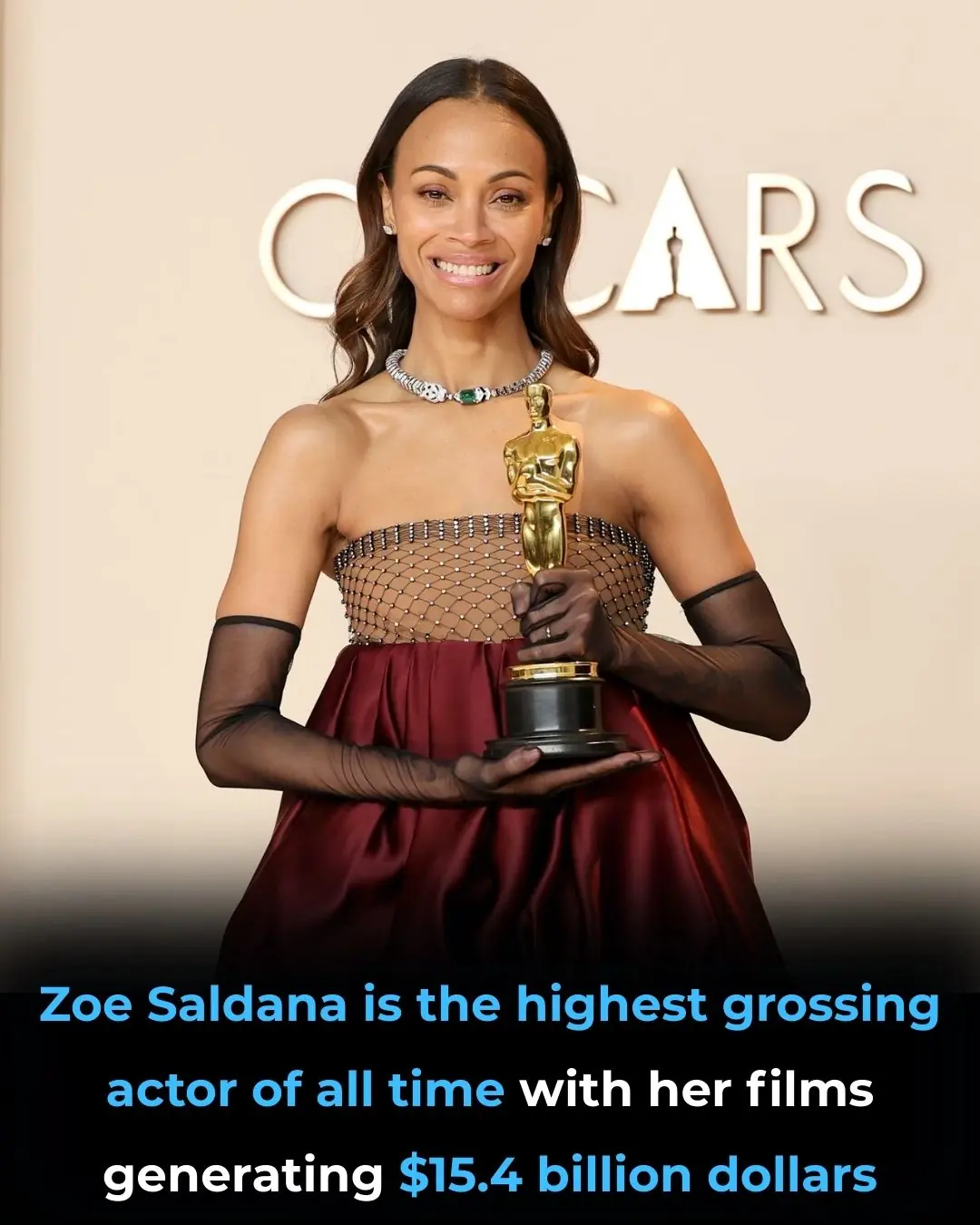 Zoe Saldaña is now the highest-grossing actor of all time following Avatar's continued success