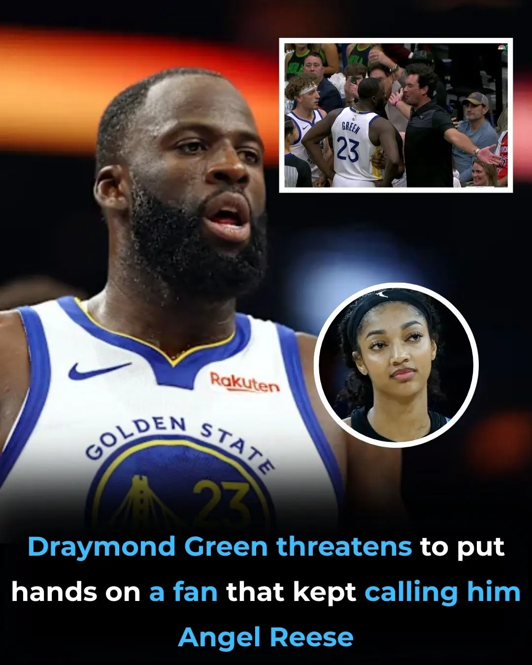 Draymond Green confronts fan over 'Angel Reese' chant