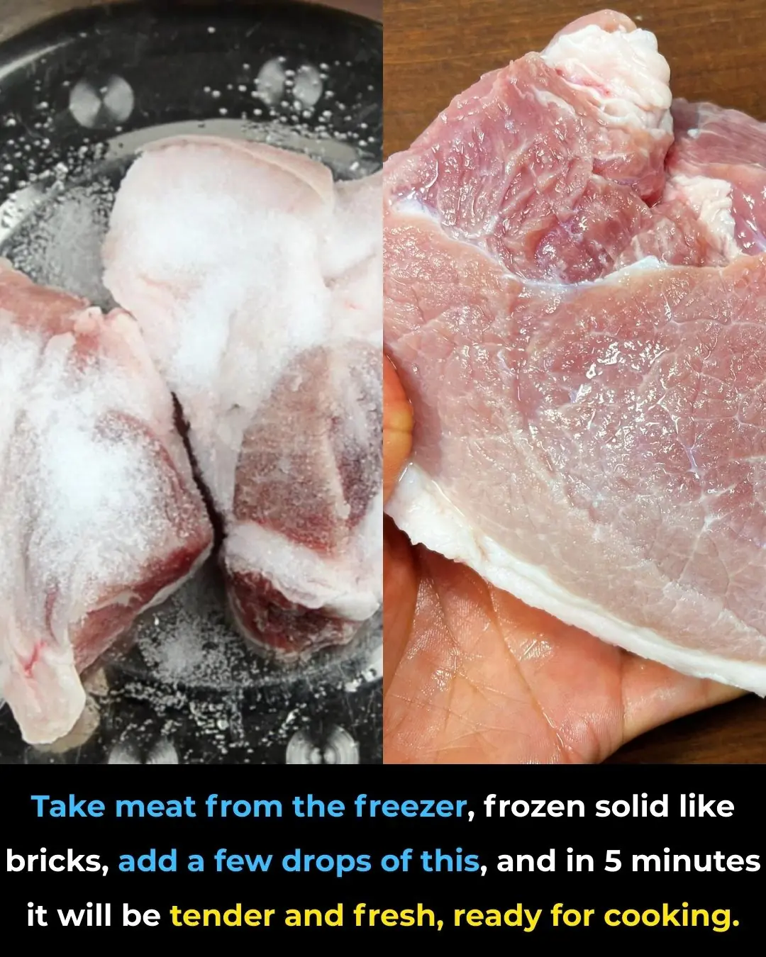 How to Soften Rock-Hard Frozen Meat in Just Minutes for Easy Cooking