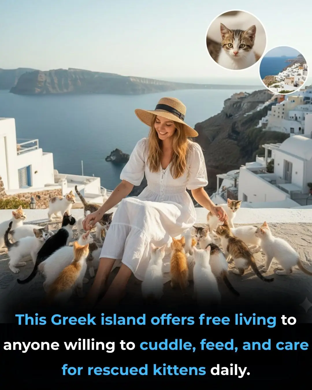 A Greek Island Offers Free Living to Those Willing to Care for Rescued Kittens