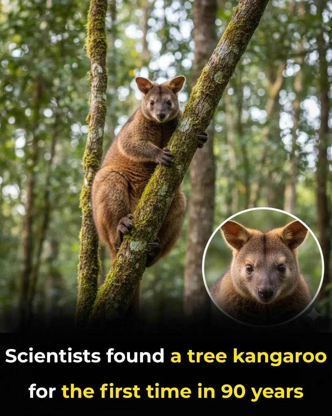 Scientists Rediscover Elusive Tree Kangaroo After 90 Years, Marking a Major Conservation Breakthrough