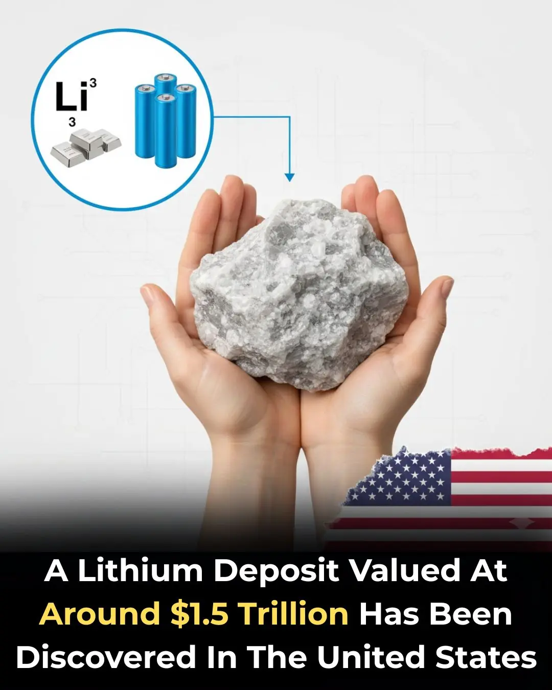 Lithium deposit valued at $1.5 trillion has been discovered in the U.S.