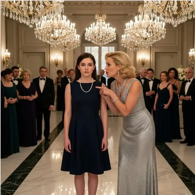 At my family’s public gala, my brother’s fiancée snatched my inherited pearl necklace and sneered