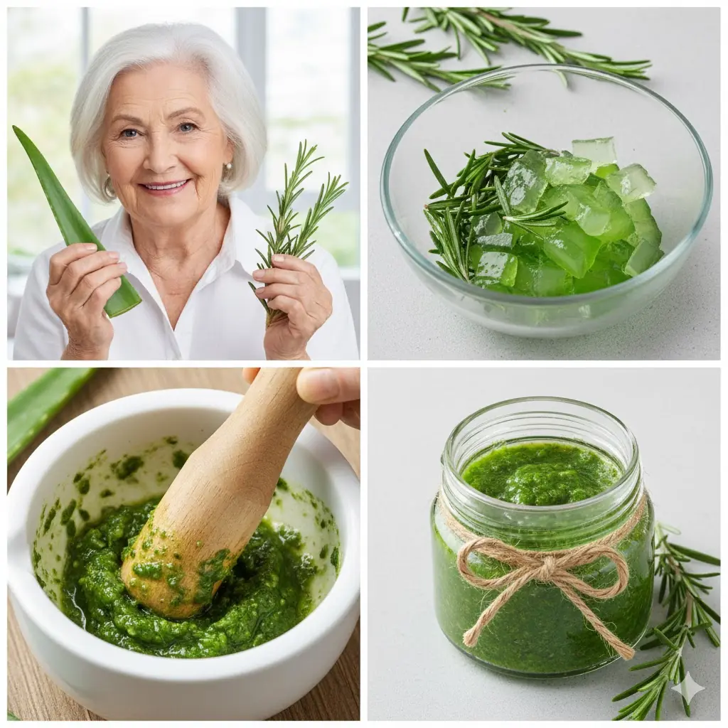 Mix rosemary and aloe, after just 2 minutes you will thank me: I use this remedy from my grandmother twice a week!