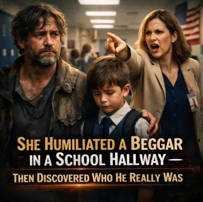 She Humiliated a Beggar in a School Hallway, Then Discovered Who He Really Was