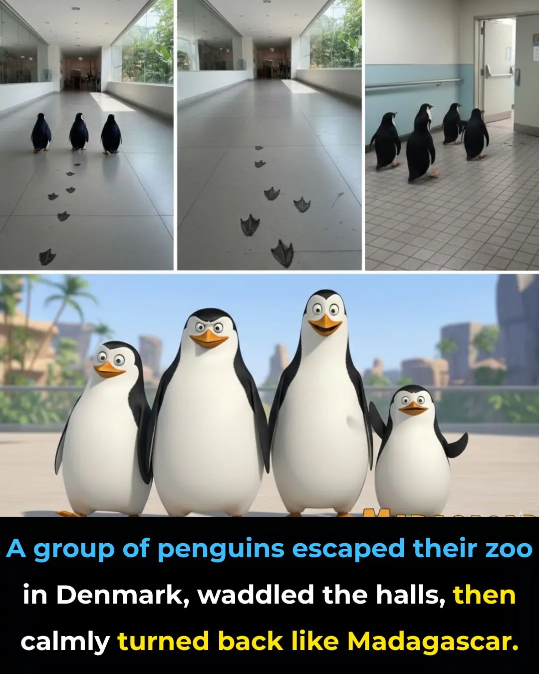 Five Penguins Took a Wrong Turn at a Danish Zoo—and Calmly Walked Back Like Nothing Happened