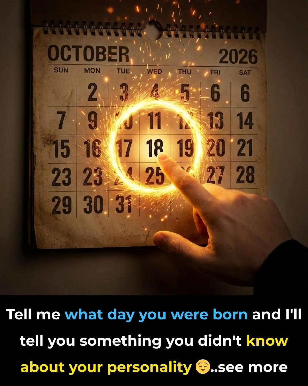 Tell me what day you were born and I'll tell you something you didn't know about your personality