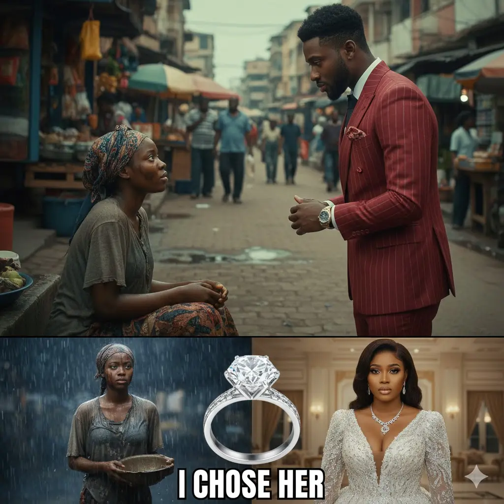 Handsome billionaire falls in love with a poor roadside beggar unaware she is a secret billionaire