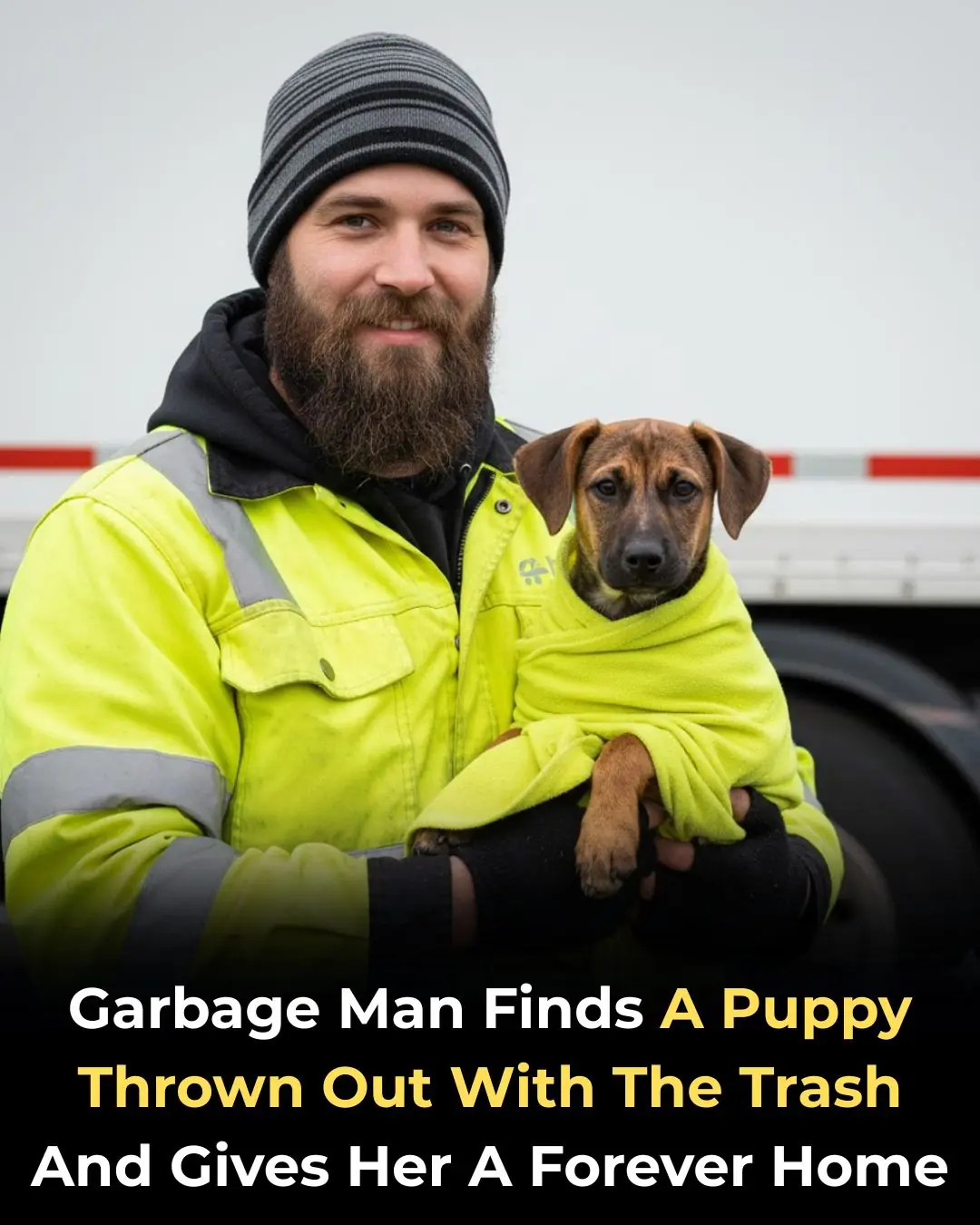 A Garbage Man's Kindness Saves a Puppy Thrown Away with the Trash