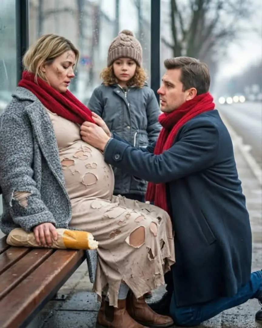 Seven Months Pregnant, Left at a Bus Stop With One Loaf of Bread… Until a Stranger Stopped