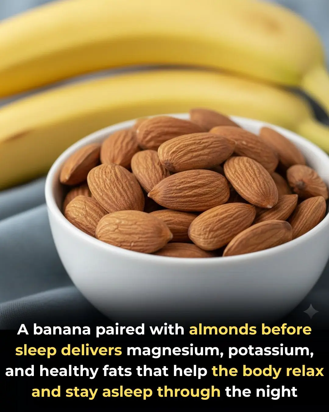 Eating a Banana With Almonds Before Bed May Help Your Body Relax and Stay Asleep Longer
