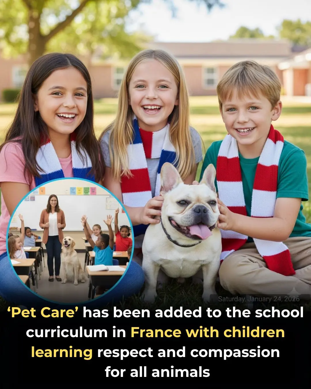 France Introduces “Pet Care” in Schools to Promote Compassion and Respect for Animals