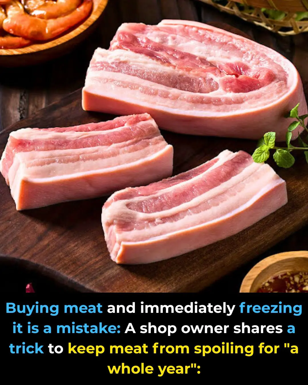 Buying meat and immediately freezing it is a mistake: A shop owner shares a trick to keep meat from spoiling for "a whole year"
