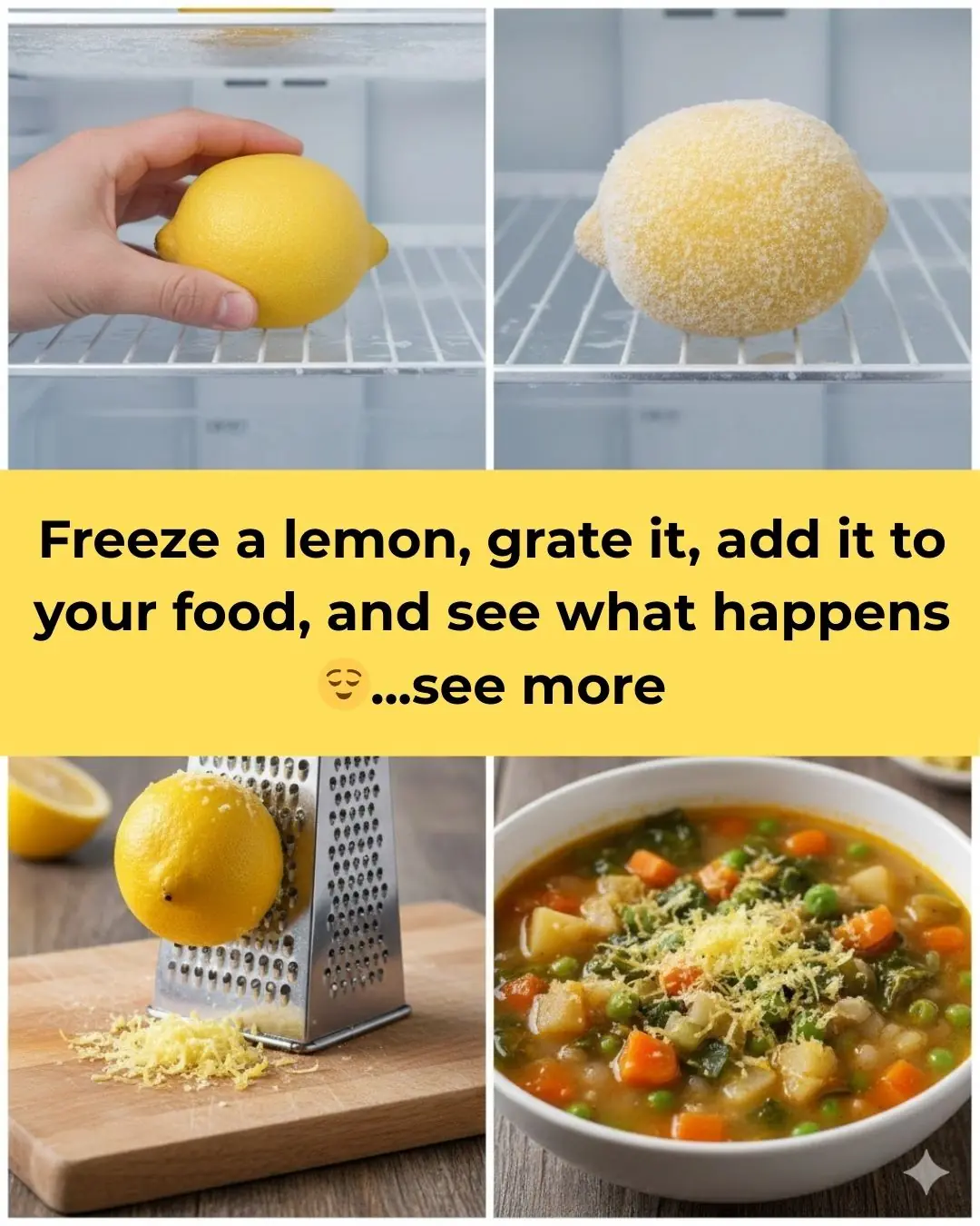 Freeze a Lemon, Grate It, and Add It to Your Food