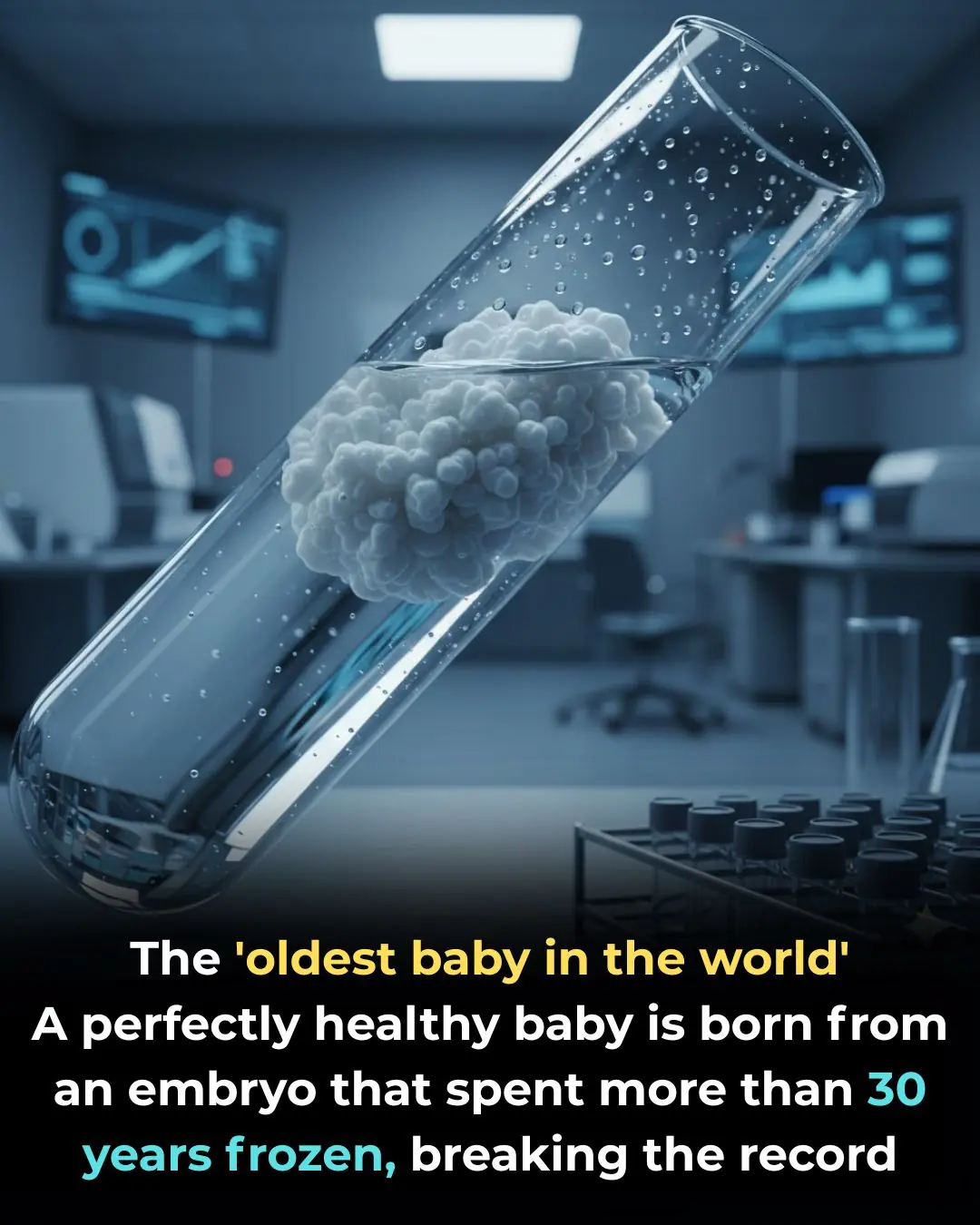 A baby is born in the United States from an embryo frozen more than 30 years ago.