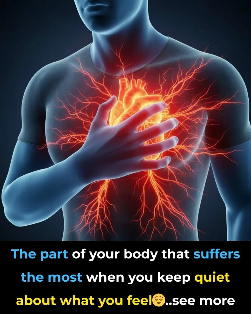 The part of the body that suffers the most when you keep quiet about what you feel