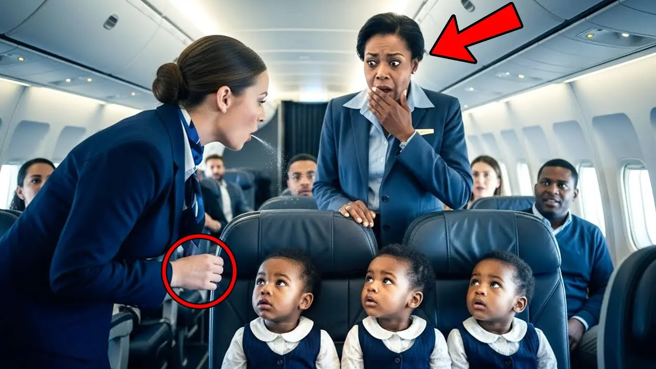 Flight Attendant Spits on Black Triplets — Then Realized Too Late Their Mother Runs the Airline