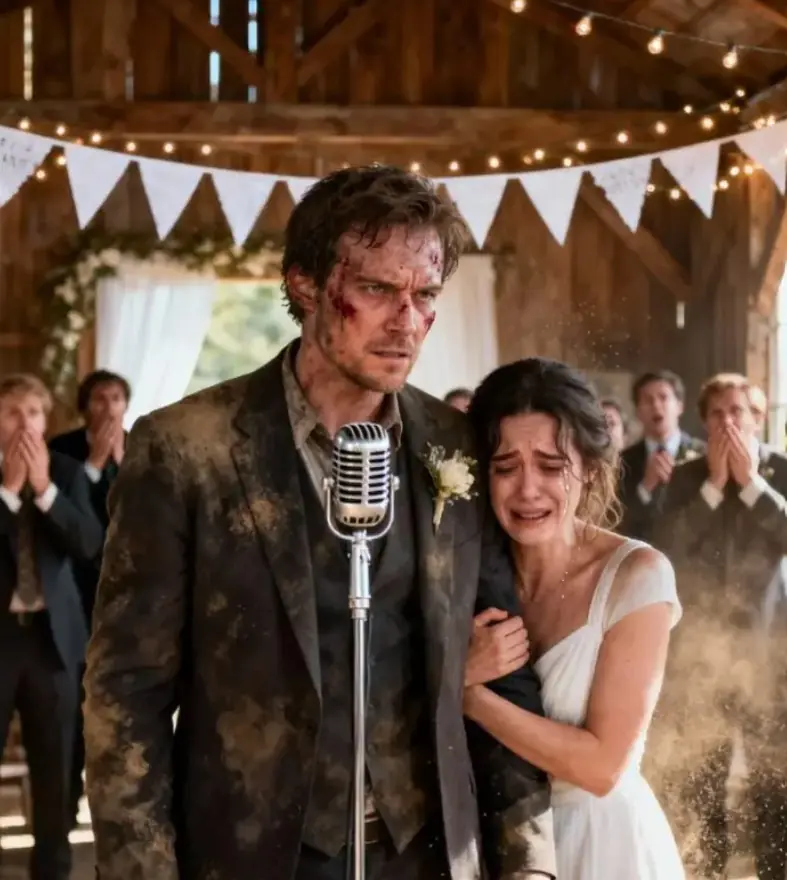 I stood beside him when he took the microphone.