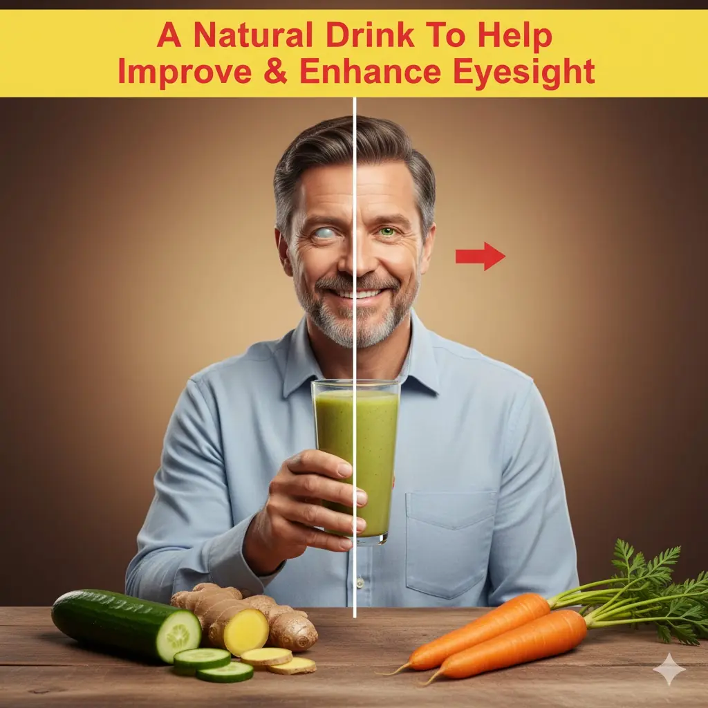 A refreshing natural drink packed with eye-supporting nutrients like beta-carotene, lutein, and zeaxanthin from fresh carrots, cucumber, and ginger might just become your new daily habit for supporting healthy vision.